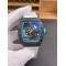 Richard Mille Replica RM 055 Bubba Watson Super Clone Watch Carbon Blue Crown White Rubber
