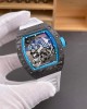 Richard Mille Replica RM 055 Bubba Watson Super Clone Watch Carbon Blue Crown White Rubber