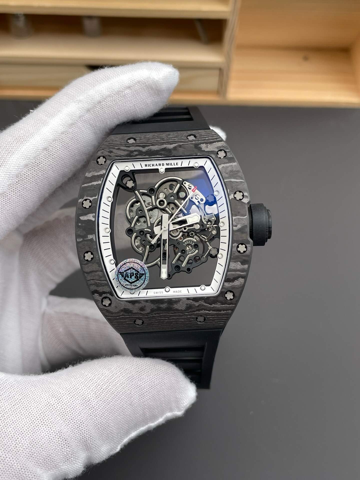 Richard Mille Replica RM 055 Bubba Watson Super Clone Watch NTPT Black Crown Rubber Richard Mille Replica RM 055 Bubba Watson Super Clone Watch NTPT Black Crown Rubber