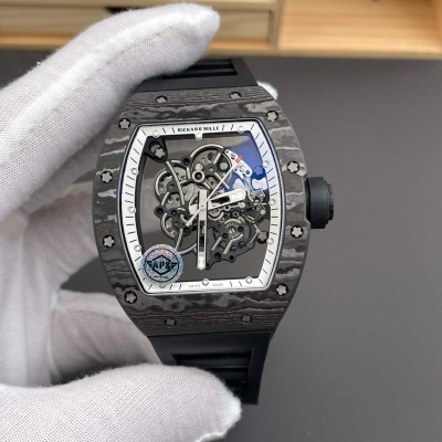 Richard Mille Replica RM 055 Bubba Watson Super Clone Watch NTPT Black Crown Rubber