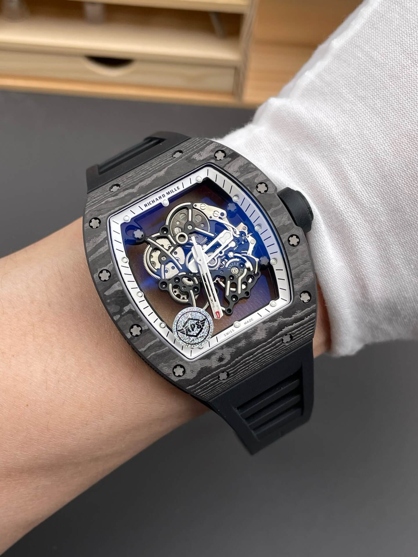 Richard Mille Replica RM 055 Bubba Watson Super Clone Watch NTPT Black Crown Rubber Richard Mille Replica RM 055 Bubba Watson Super Clone Watch NTPT Black Crown Rubber