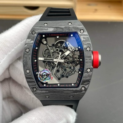 Richard Mille Replica RM 055 Bubba Watson Super Clone Watch NTPT Red Crown Black Rubber