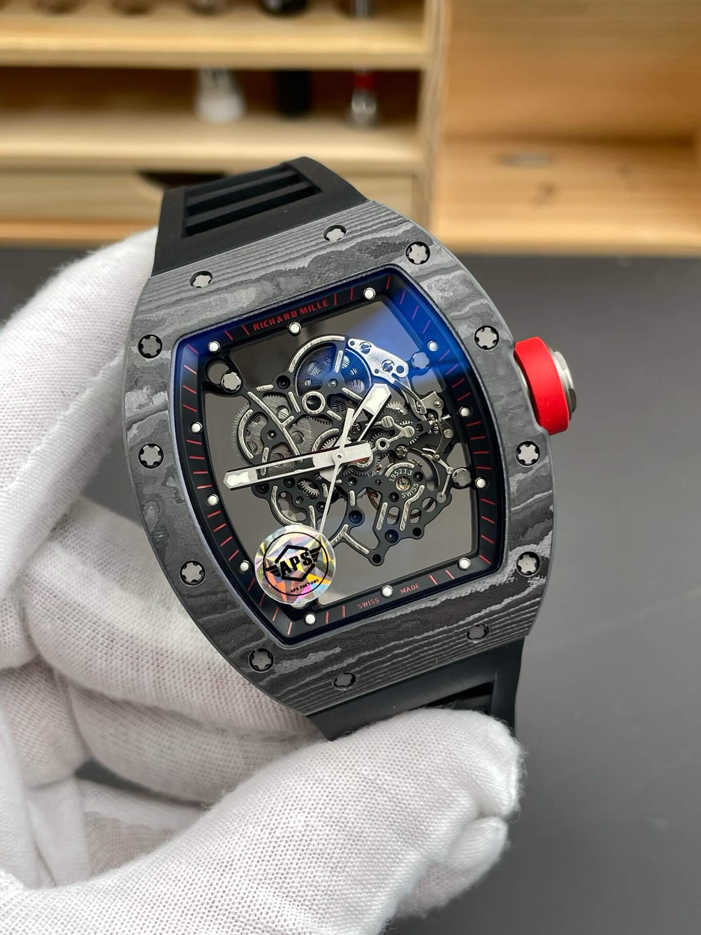 Richard Mille Replica RM 055 Bubba Watson Super Clone Watch NTPT Red Crown Black Rubber Richard Mille Replica RM 055 Bubba Watson Super Clone Watch NTPT Red Crown Black Rubber