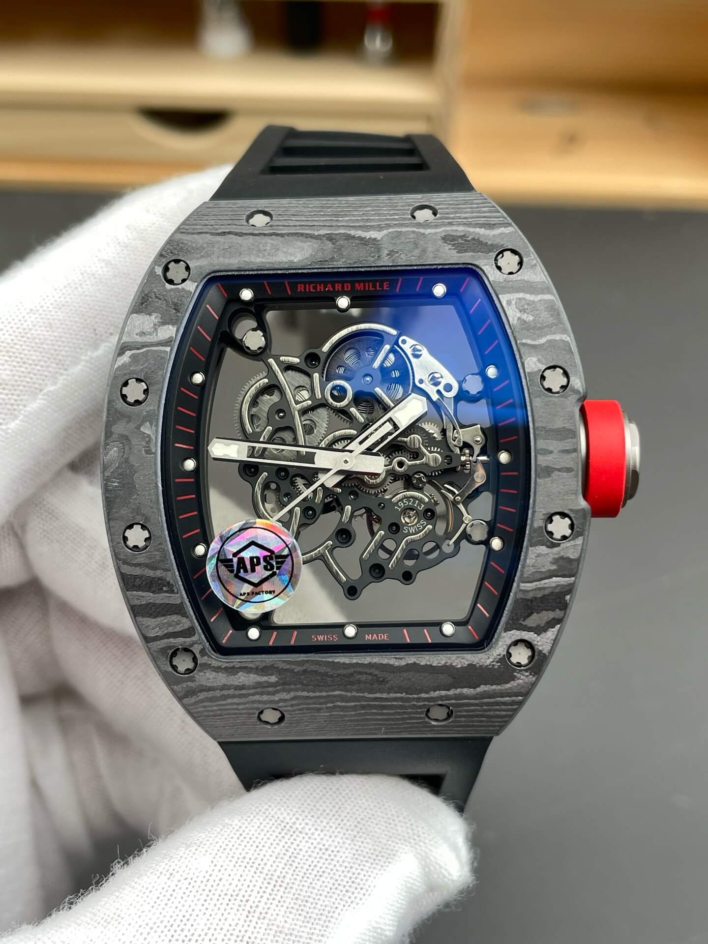 Richard Mille Replica RM 055 Bubba Watson Super Clone Watch NTPT Red Crown Black Rubber Richard Mille Replica RM 055 Bubba Watson Super Clone Watch NTPT Red Crown Black Rubber
