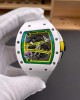 Richard Mille Replica RM 61-01 Yohan Blake Super Clone Watch White Ceramic Rubber Yellow Crown Richard Mille Replica RM 61-01 Yohan Blake Super Clone Watch White Ceramic Rubber Yellow Crown