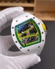 Richard Mille Replica RM 61-01 Yohan Blake Super Clone Watch White Ceramic Rubber Yellow Crown Richard Mille Replica RM 61-01 Yohan Blake Super Clone Watch White Ceramic Rubber Yellow Crown