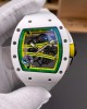 Richard Mille Replica RM 61-01 Yohan Blake Super Clone Watch White Ceramic Rubber Yellow Crown Richard Mille Replica RM 61-01 Yohan Blake Super Clone Watch White Ceramic Rubber Yellow Crown
