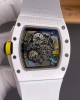 Richard Mille Replica RM 61-01 Yohan Blake Super Clone Watch White Ceramic Rubber Yellow Crown Richard Mille Replica RM 61-01 Yohan Blake Super Clone Watch White Ceramic Rubber Yellow Crown