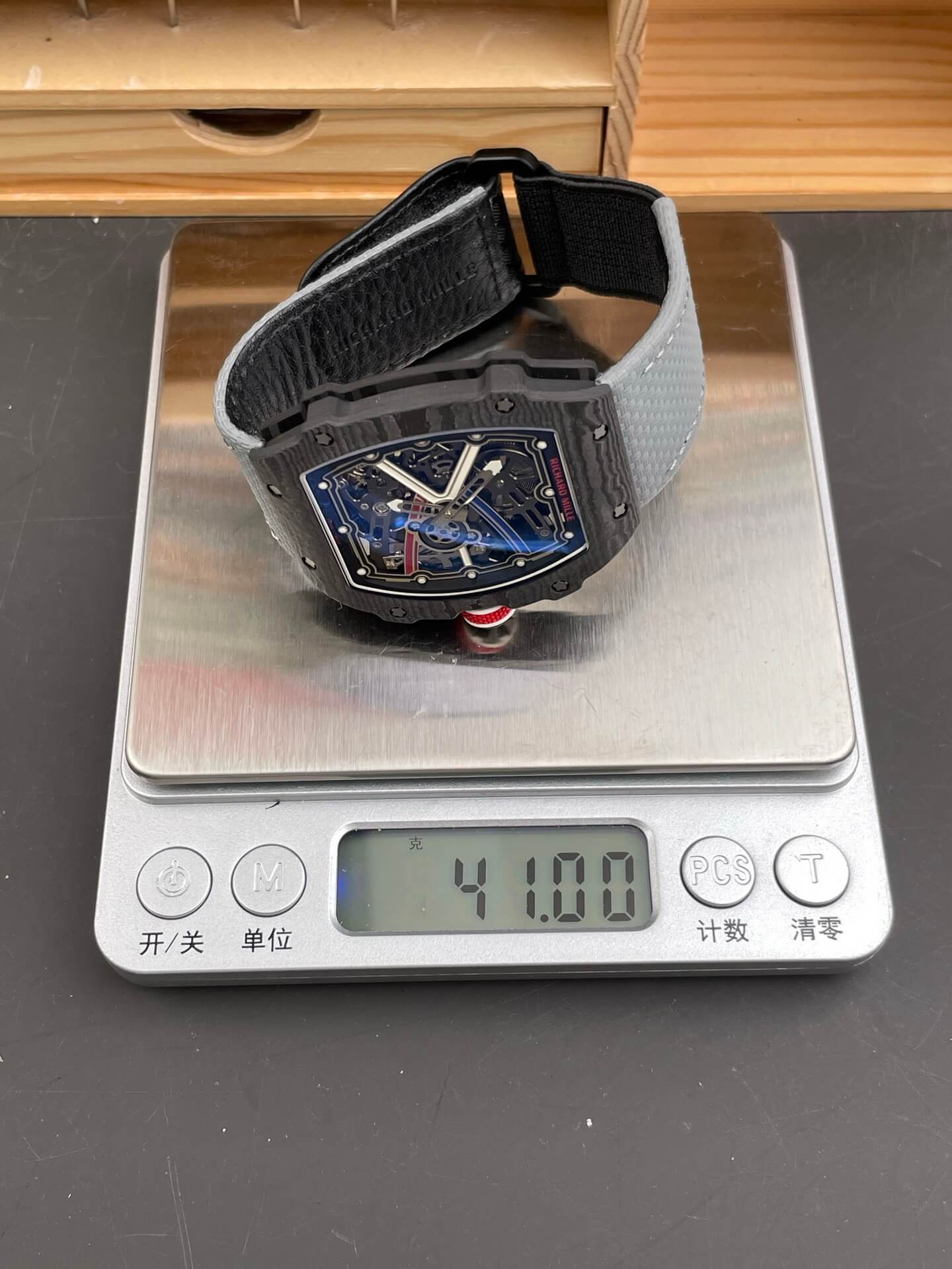 Richard Mille Replica RM 67-02 Sébastien Ogier Super Clone Watch Carbon Red Crown Black Elastic