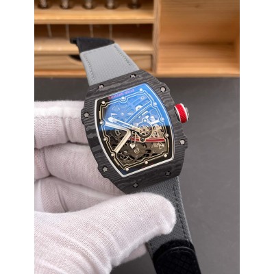 Richard Mille Replica RM 67-02 Sébastien Ogier Super Clone Watch Carbon Red Crown Black Elastic