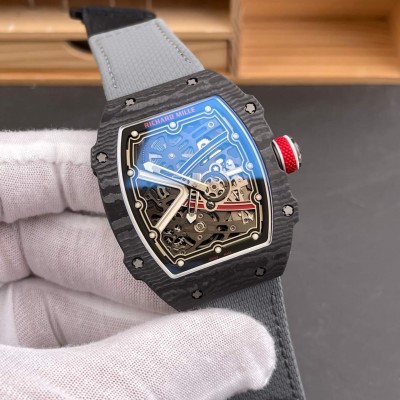 Richard Mille Replica RM 67-02 Sébastien Ogier Super Clone Watch Carbon Red Crown Black Elastic