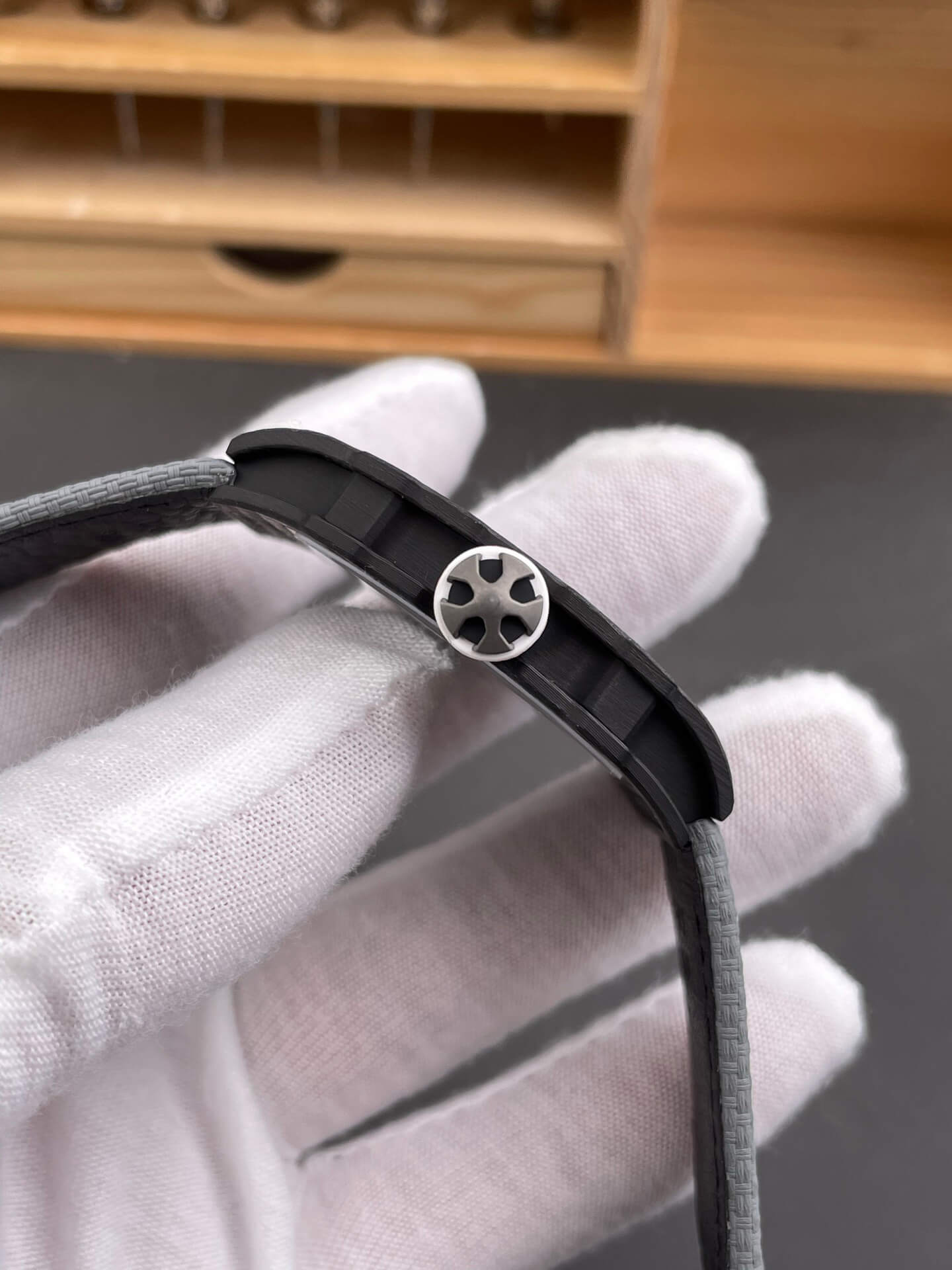 Richard Mille Replica RM 67-02 Sébastien Ogier Super Clone Watch Carbon Red Crown Black Elastic