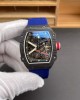 Richard Mille Replica RM 67-02 Sébastien Ogier Super Clone Watch Carbon Red Crown Blue Elastic
