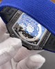 Richard Mille Replica RM 67-02 Sébastien Ogier Super Clone Watch Carbon Red Crown Blue Elastic