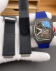Richard Mille Replica RM 67-02 Sébastien Ogier Super Clone Watch Carbon Red Crown Blue Elastic