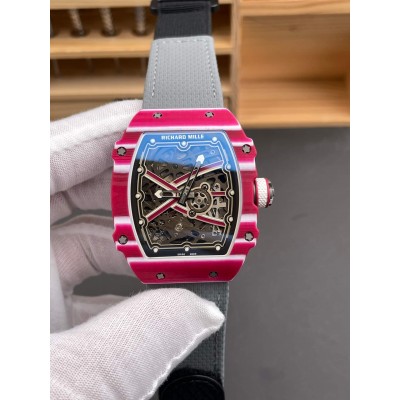 Richard Mille Replica RM 67-02 Mutaz Barshim Quartz Super Clone Watch Carbon White Crown Black Elastic