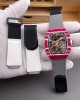 Richard Mille Replica RM 67-02 Mutaz Barshim Quartz Super Clone Watch Carbon White Crown Black Elastic