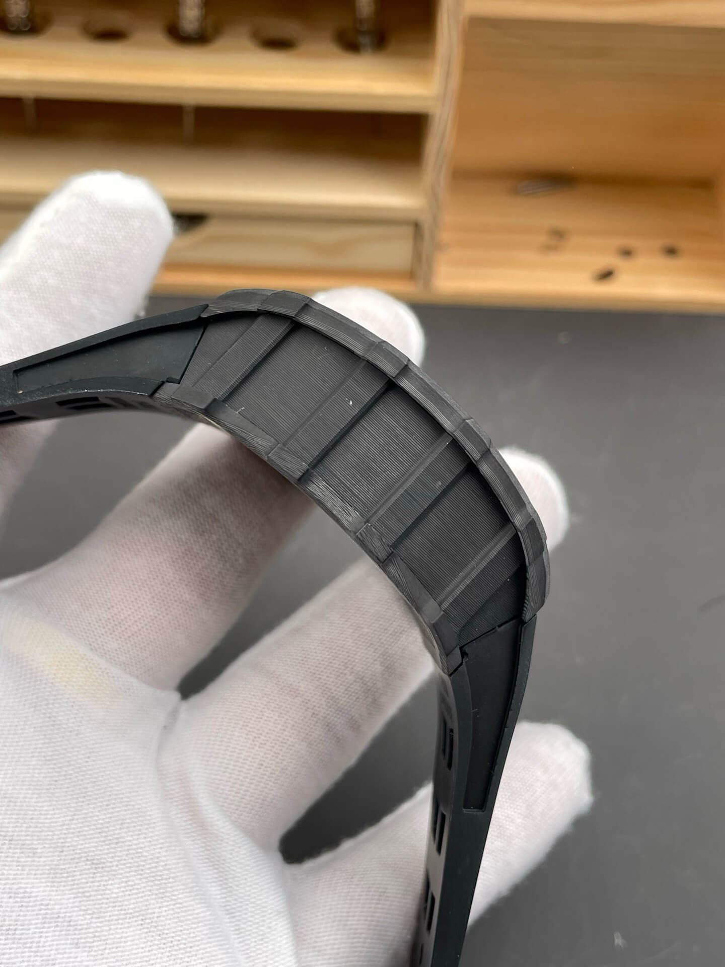 Richard Mille Replica RM 11-03 Super Clone Watch Carbon Black Crown Black Rubber