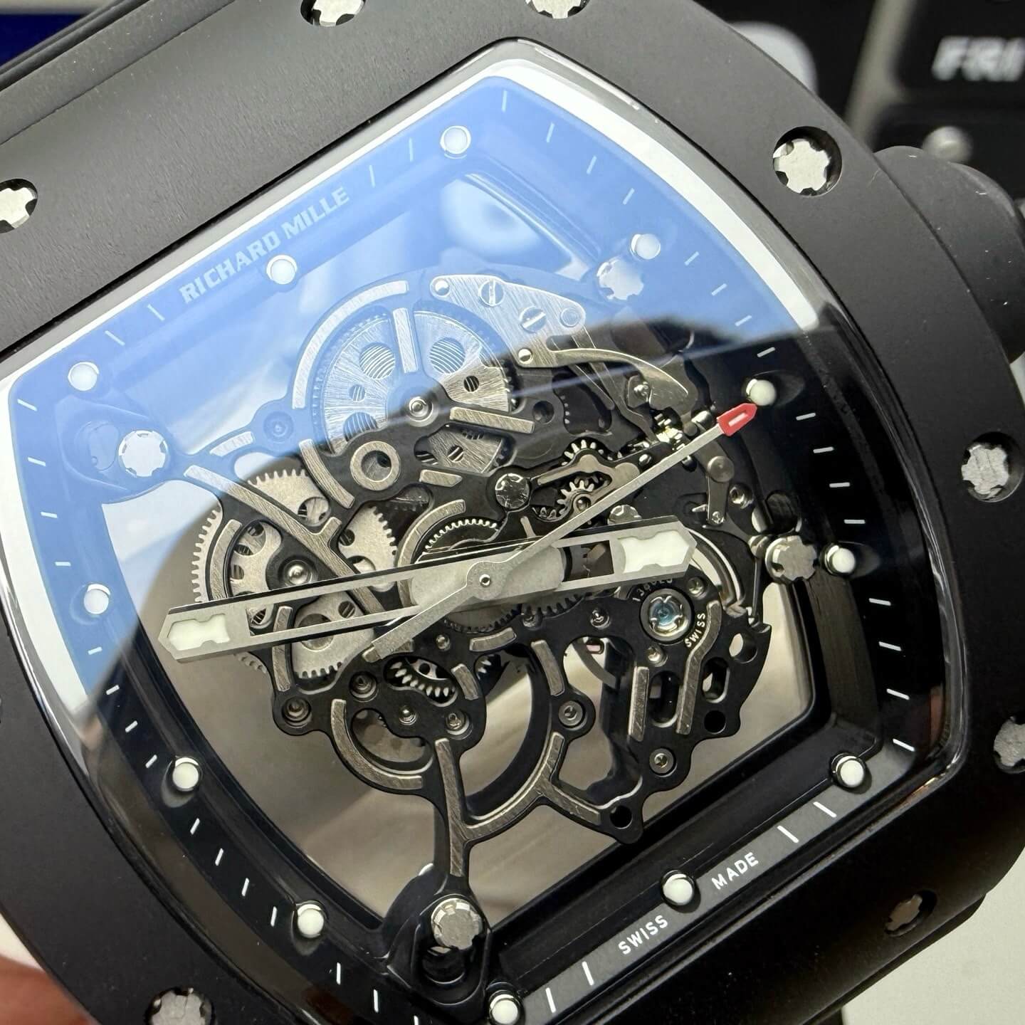Richard Mille Replica RM 055 Bubba Watson Super Clone Watch Black Ceramic Black Crown