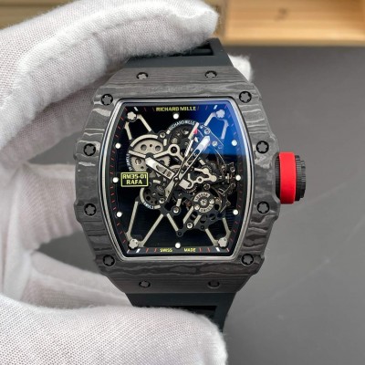 Richard Mille Replica RM 35-01 Rafael Nadal Super Clone Watch NTPT Red Crown Black Rubber