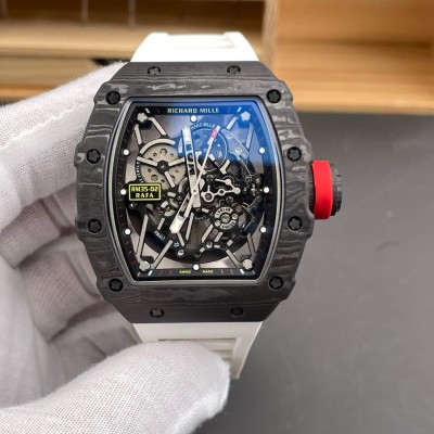 Richard Mille Replica RM 35-02 Rafael Nadal Super Clone Watch Carbon Red Crown White Rubber