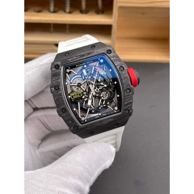 Richard Mille Replica RM 35-02 Rafael Nadal Super Clone Watch Carbon Red Crown White Rubber