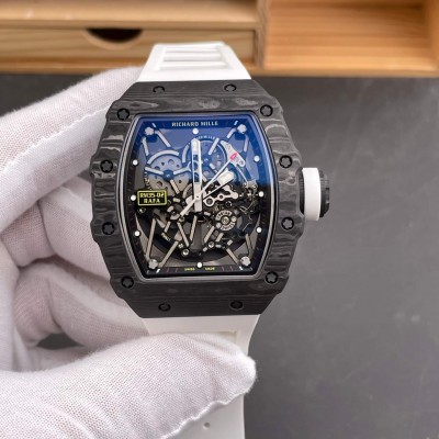 Richard Mille Replica RM 35-02 Rafael Nadal Super Clone Watch Carbon White Crown Rubber