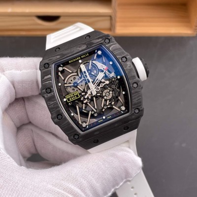 Richard Mille Replica RM 35-02 Rafael Nadal Super Clone Watch Carbon White Crown Rubber