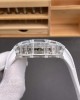 Richard Mille Replica RM 056-01 Tourbillon Sapphire Super Clone Watch Transparent White Rubber Crown
