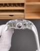Richard Mille Replica RM 056-01 Tourbillon Sapphire Super Clone Watch Transparent White Rubber Crown
