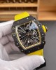 Richard Mille Replica RM 12-01 Tourbillon Super Clone Watch Carbon Yellow Crown Nylon