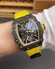 Richard Mille Replica RM 12-01 Tourbillon Super Clone Watch Carbon Yellow Crown Nylon