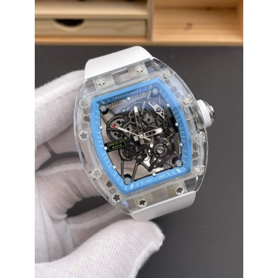 Richard Mille Replica RM 35-01 Rafael Nadal Super Clone Watch Transparent White Crown Rubber