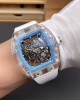 Richard Mille Replica RM 35-01 Rafael Nadal Super Clone Watch Transparent White Crown Rubber Richard Mille Replica RM 35-01 Rafael Nadal Super Clone Watch Transparent White Crown Rubber