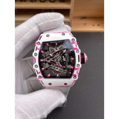 Richard Mille Replica RM 38-02 Tourbillon Bubba Watson Super Clone Watch Carbon Black Crown White Nylon