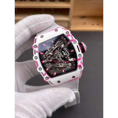 Richard Mille Replica RM 38-02 Tourbillon Bubba Watson Super Clone Watch Carbon Black Crown White Nylon