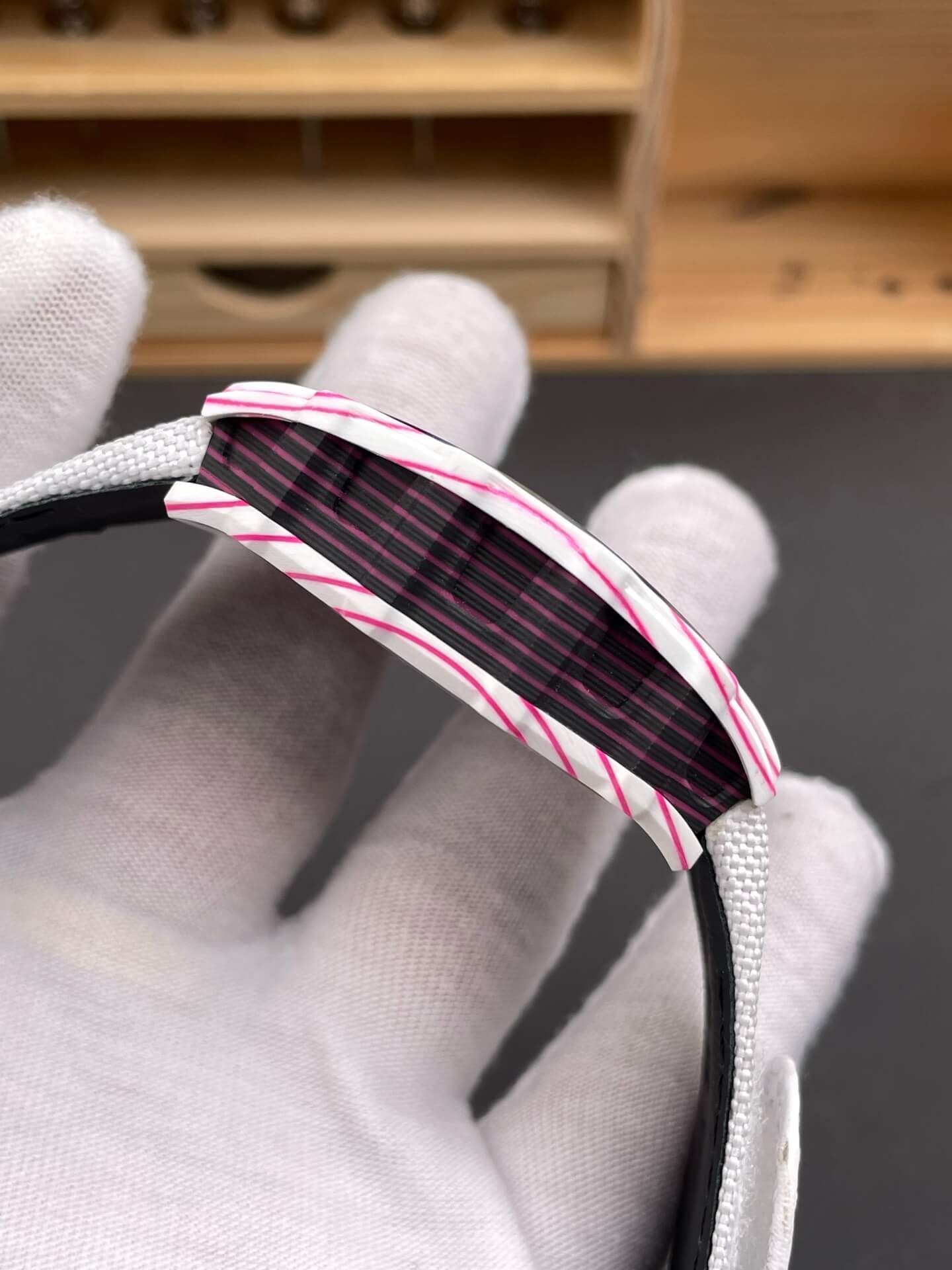 Richard Mille Replica RM 38-02 Tourbillon Bubba Watson Super Clone Watch Carbon Black Crown White Nylon