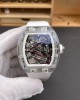 Richard Mille Replica RM 38-02 Tourbillon Bubba Watson Super Clone Watch Transparent White Crown Rubber