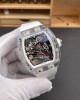 Richard Mille Replica RM 38-02 Tourbillon Bubba Watson Super Clone Watch Transparent White Crown Rubber