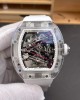 Richard Mille Replica RM 38-02 Tourbillon Bubba Watson Super Clone Watch Transparent White Crown Rubber