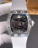 Richard Mille Replica RM 38-02 Tourbillon Bubba Watson Super Clone Watch Transparent White Crown Rubber