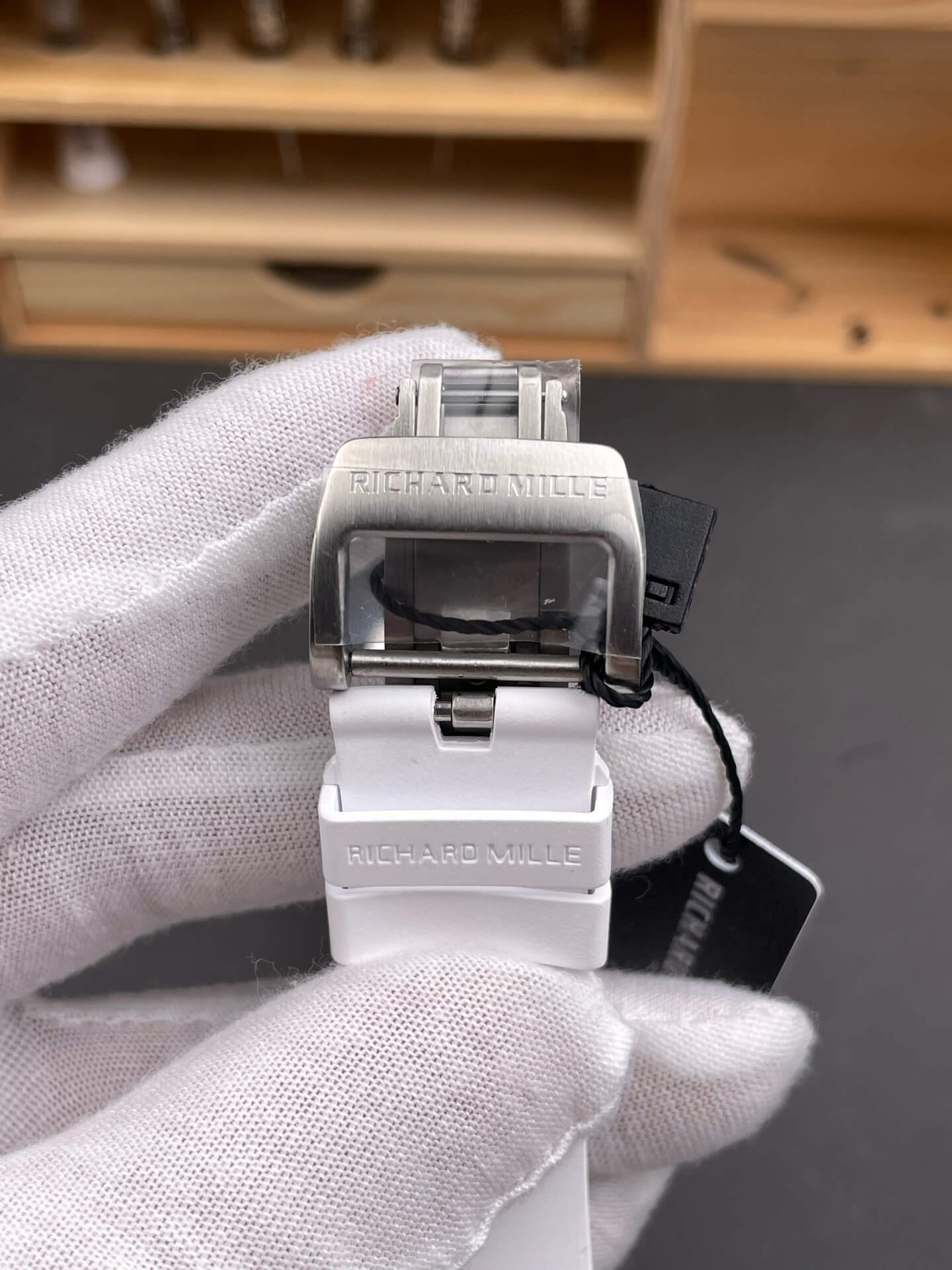 Richard Mille Replica RM 38-02 Tourbillon Bubba Watson Super Clone Watch Transparent White Crown Rubber