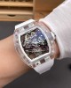 Richard Mille Replica RM 38-02 Tourbillon Bubba Watson Super Clone Watch Transparent White Crown Rubber