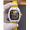 Richard Mille Replica RM 88 Smiley Super Clone Watch White Ceramic Yellow Rubber