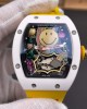 Richard Mille Replica RM 88 Smiley Super Clone Watch White Ceramic Yellow Rubber Richard Mille Replica RM 88 Smiley Super Clone Watch White Ceramic Yellow Rubber