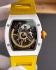 Richard Mille Replica RM 88 Smiley Super Clone Watch White Ceramic Yellow Rubber Richard Mille Replica RM 88 Smiley Super Clone Watch White Ceramic Yellow Rubber