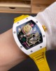 Richard Mille Replica RM 88 Smiley Super Clone Watch White Ceramic Yellow Rubber Richard Mille Replica RM 88 Smiley Super Clone Watch White Ceramic Yellow Rubber