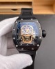 Richard Mille Replica RM 052 Tourbillon Skull Super Clone Watch Rose Gold Dial Black Ceramic Rubber