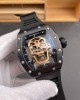Richard Mille Replica RM 052 Tourbillon Skull Super Clone Watch Rose Gold Dial Black Ceramic Rubber