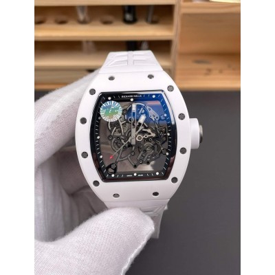 Richard Mille Replica RM 055 Bubba Watson Super Clone Watch White Ceramic White Crown